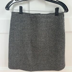 Club Monaco Women Wool Blend Centie Skirt Jupe grey black and white size 4 NWT